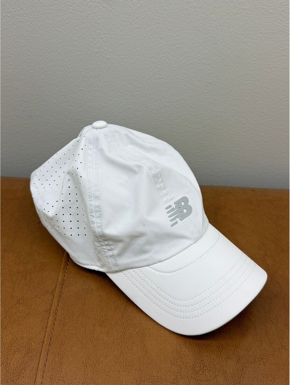 New Balance White and Black Adjustable Baseball Cap